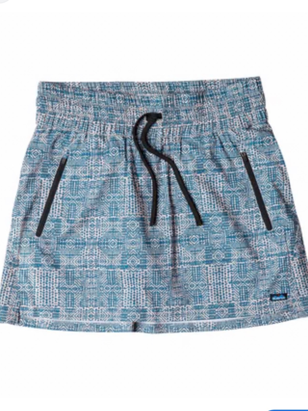 Kavu Blue ‘Just Beachy’ Teal Geometric Skort